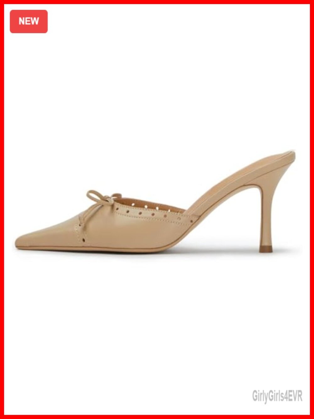 Kitten Heels Pointed Toe Bow Heeled Sandals Vintage Mules Stiletto Pumps